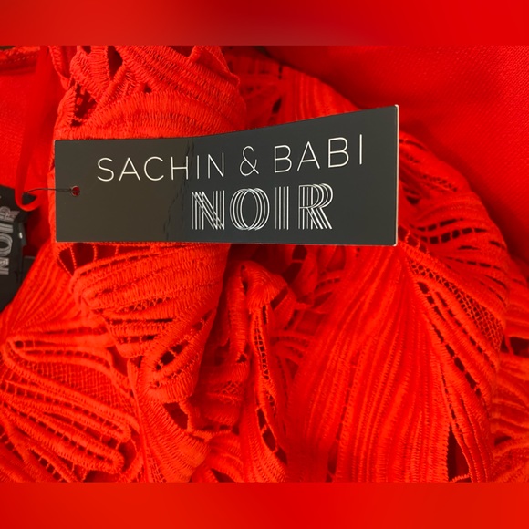 SACHIN & BABI Noir Viola Giupure Lace Peplum Dress - Picture 11 of 17